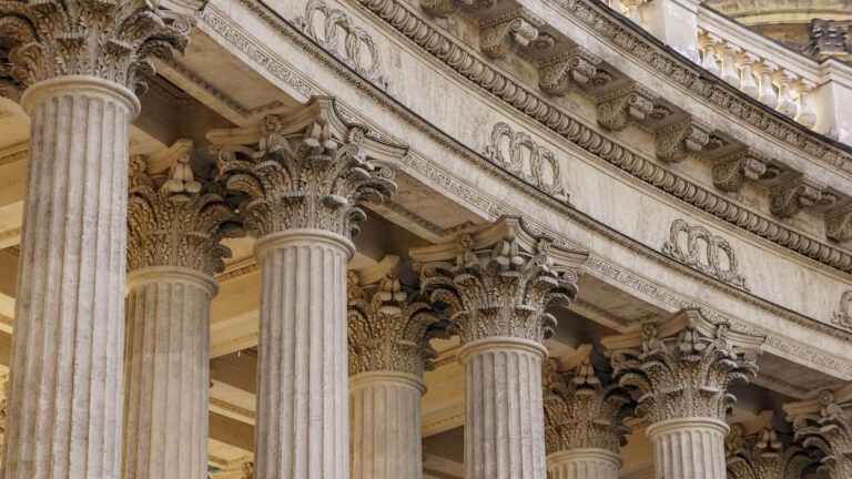 Vintage Old Justice Courthouse Column